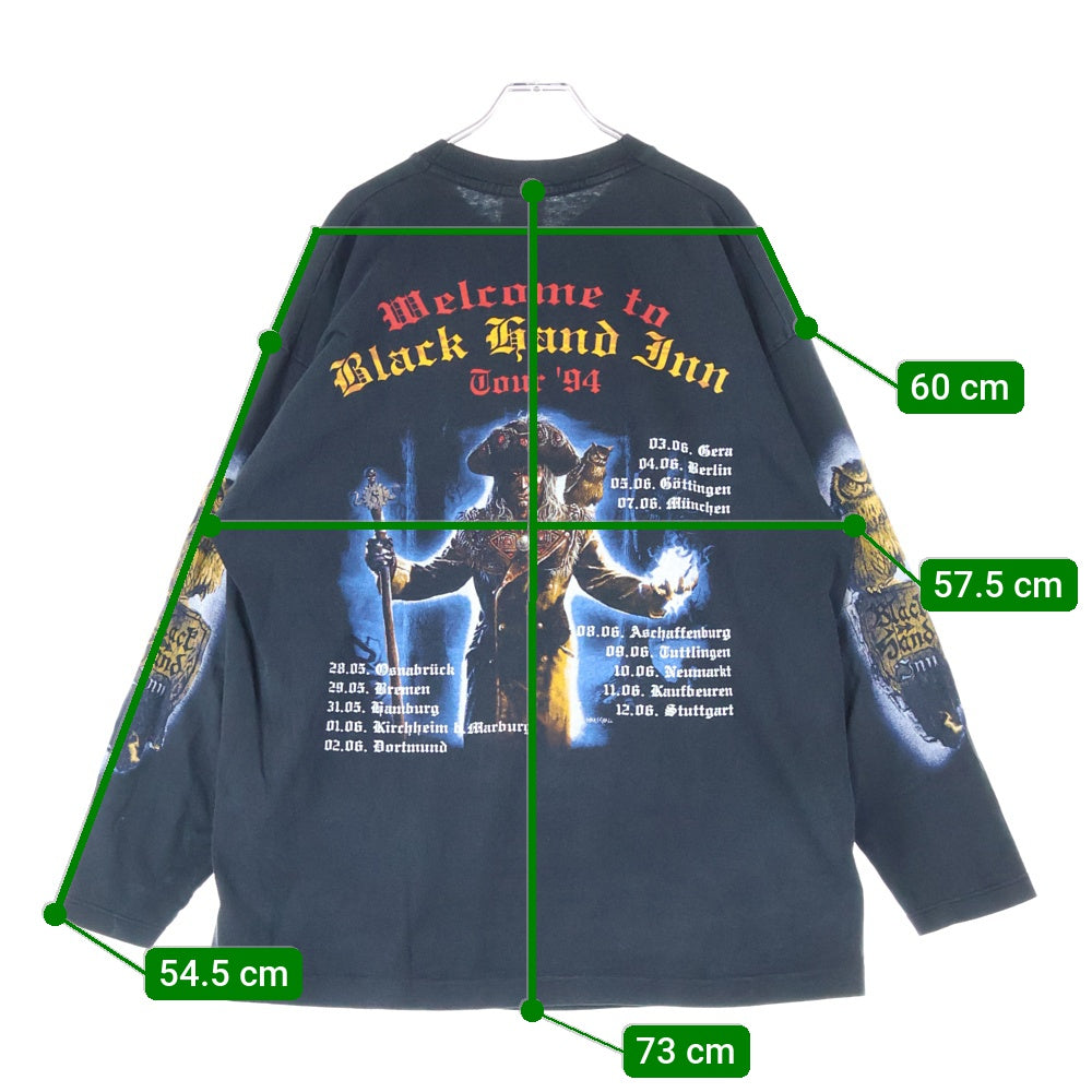 VINTAGE(ヴィンテージ) 90s RUNNING WILD BLACK HAND INN ランニング ワイルド ロンT 長袖カットソー ブラック