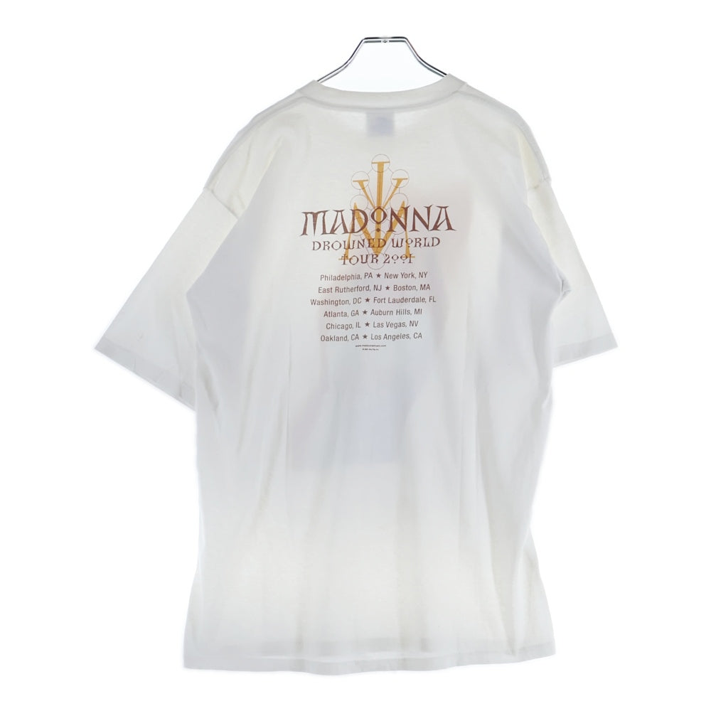 VINTAGE(ヴィンテージ) 00s MADONNA DROWNED WORLD TOUR マドンナ Tシャツ 半袖カットソー ホワイト