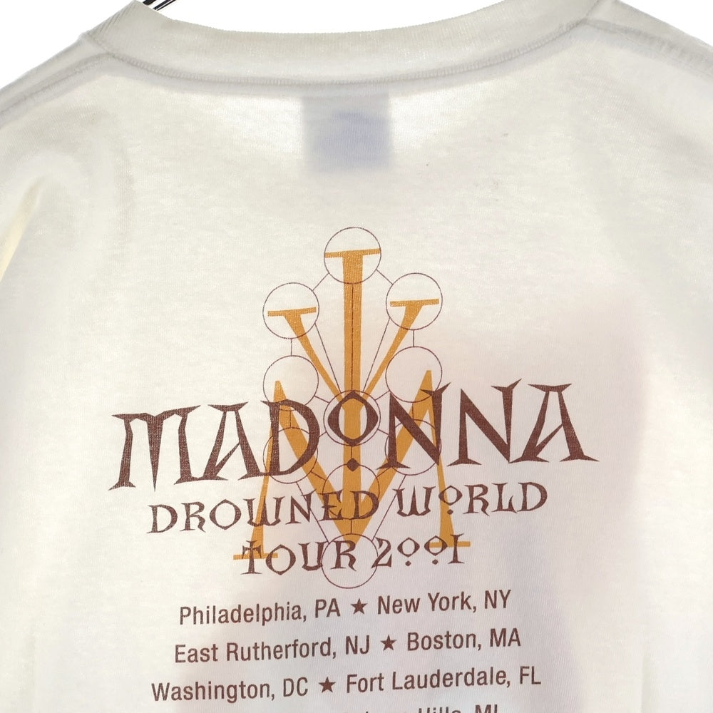 VINTAGE(ヴィンテージ) 00s MADONNA DROWNED WORLD TOUR マドンナ Tシャツ 半袖カットソー ホワイト