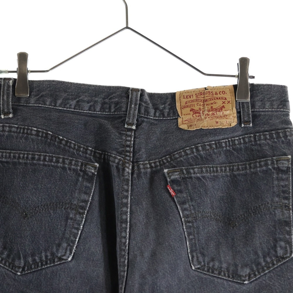 Levi's(リーバイス) 90s 501 スモールe ボタン裏刻印520 先染め デニム パンツ ブラック