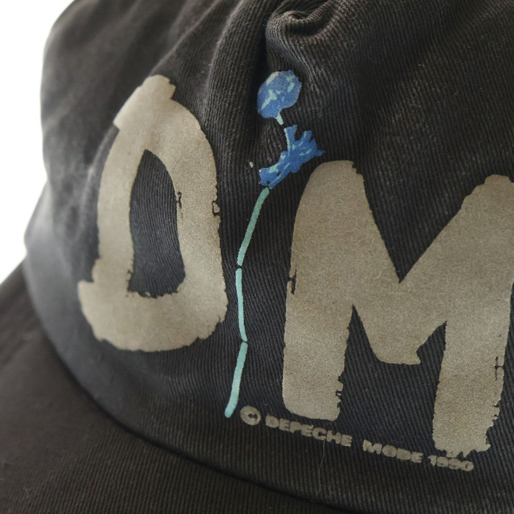 VINTAGE(ヴィンテージ) 90s DEPECHE MODE 1990 ロゴキャップ 帽子 ブラック