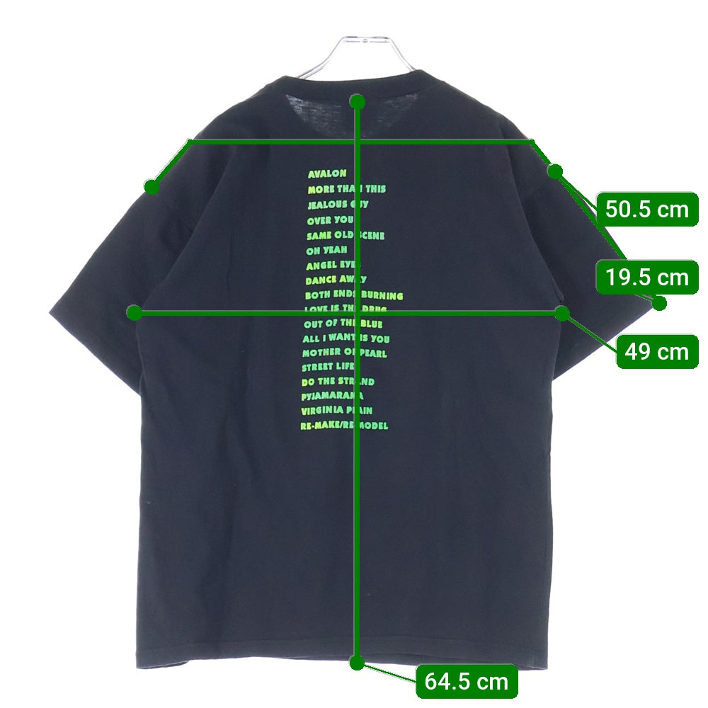 VINTAGE(ヴィンテージ) 00s ROXY MUSIC ロキシーミュージック 半袖Tシャツ カットソー ブラック