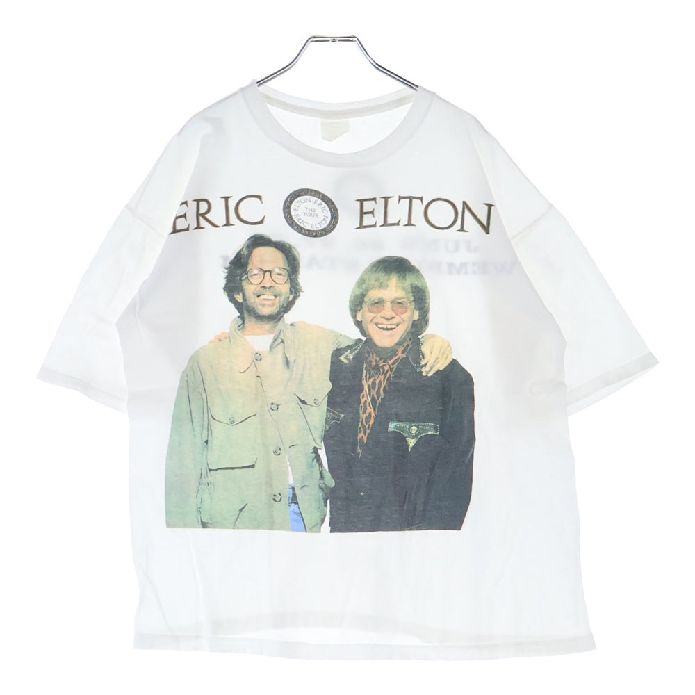 VINTAGE(ヴィンテージ) 90s Eric Clapton×Elton John 1992 tour tee euro 半袖Tシャツ カットソー ホワイト