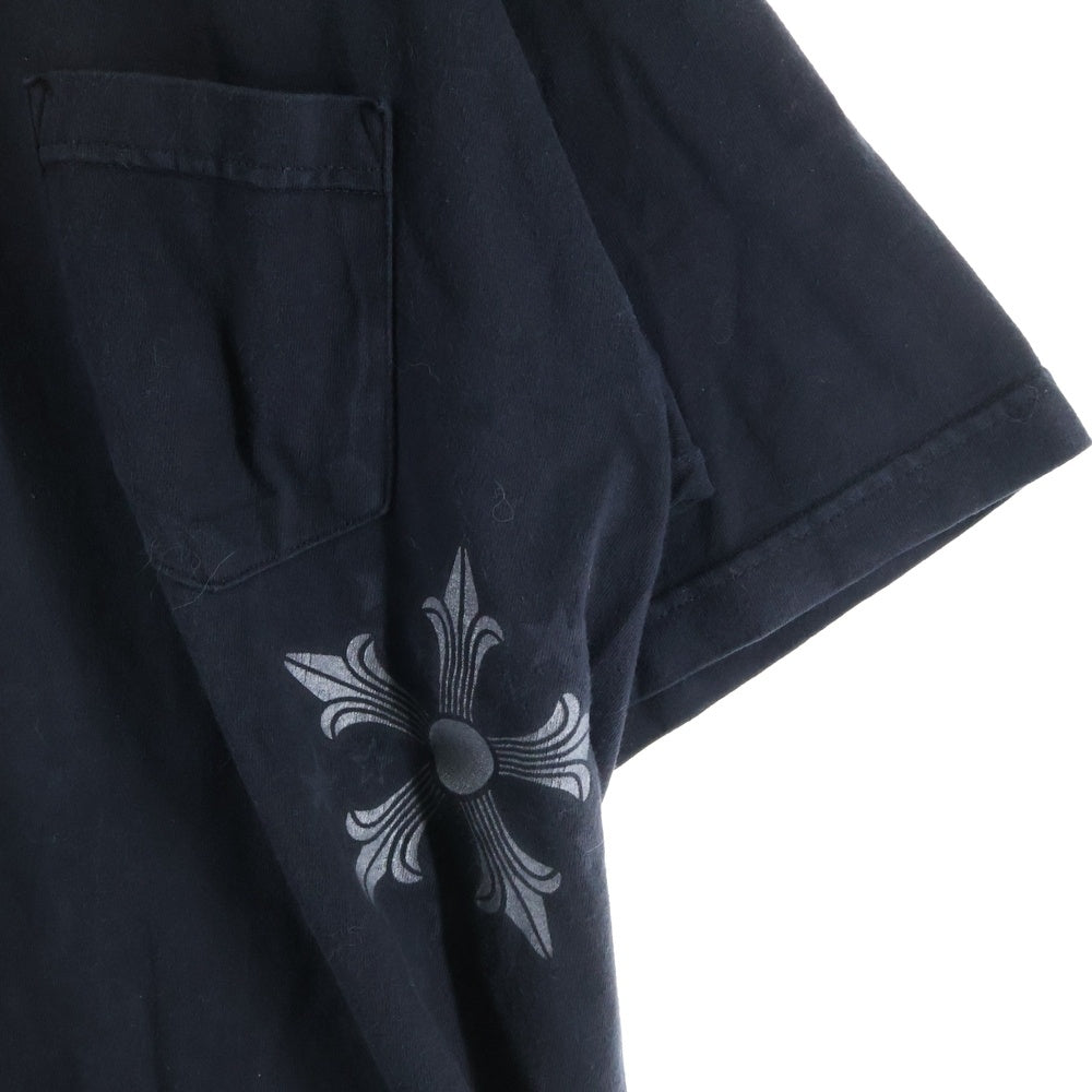 CHROME HEARTS(クロムハーツ) OLD SCROLL LABEL STAR CROSS S/S TEE オールド スクロールラベル スタークロス 半袖プリントTシャツ カットソー ブラック