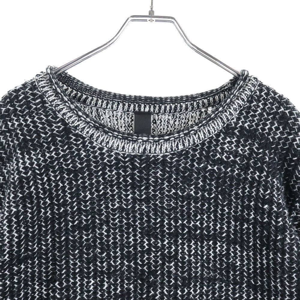CHROME HEARTS(クロムハーツ) Y NOT 袖スターパッチ カシミヤニット セーター カシミヤ ブラック/グレー