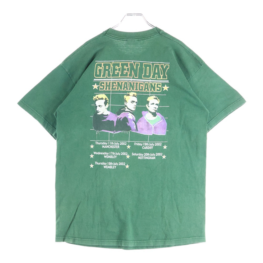 VINTAGE(ヴィンテージ) 00s GREEN DAY Shenanigans Tour Tee グリーンデイ 両面プリント 半袖Tシャツ カットソー グリーン