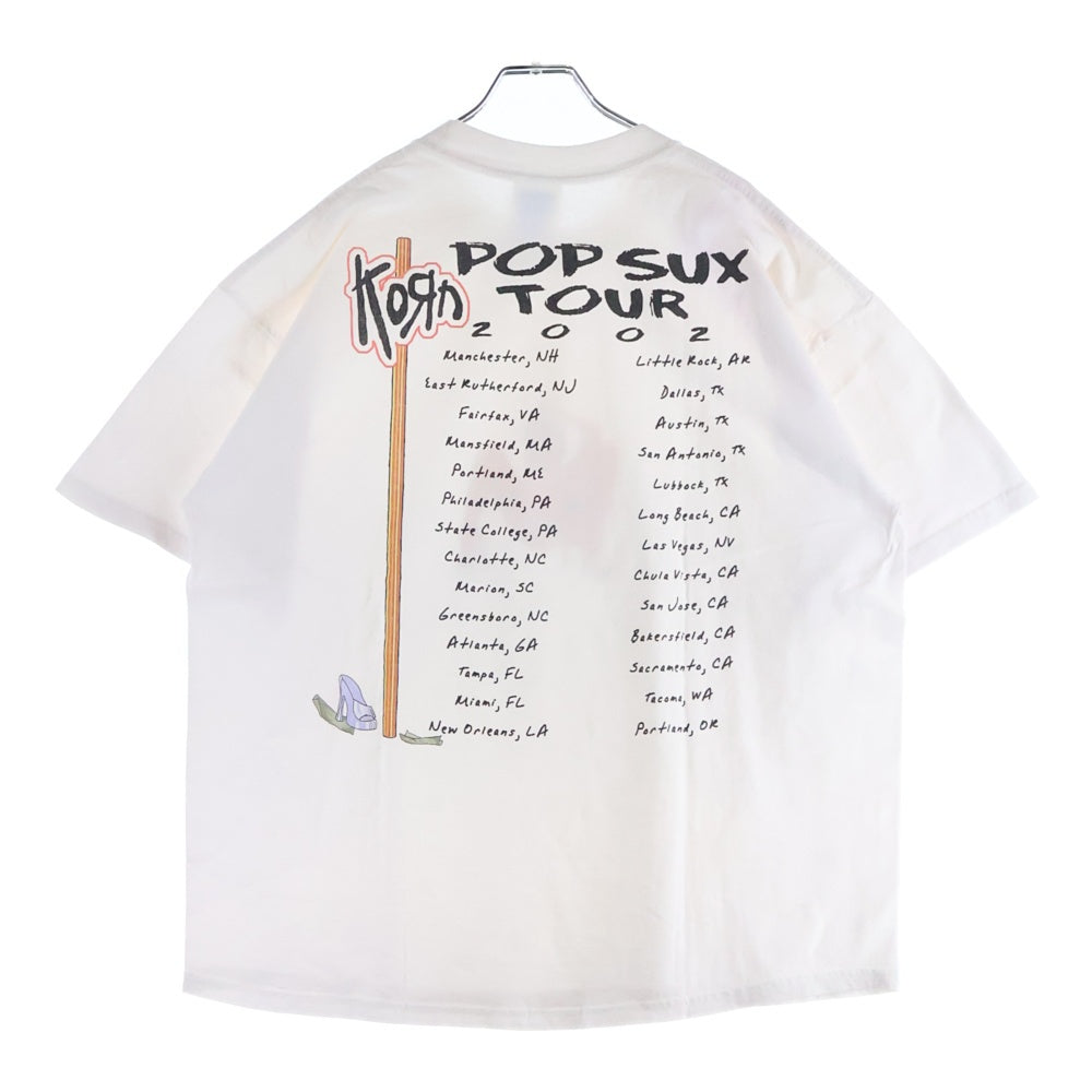 VINTAGE(ヴィンテージ) 00s KORN POP SUN TOUR コーン 両面プリント Tシャツ 半袖カットソー ホワイト