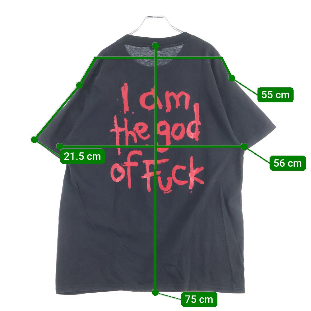 VINTAGE(ヴィンテージ) 90s MARILYN MANSON I am the god of Fuck マリリンマンソン 両面プリント Tシャツ 半袖カットソー ブラック