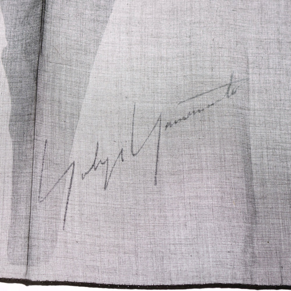 Yohji Yamamoto(ヨウジヤマモト) 90s ×Mats Gustafson マッツグスタフソン コラボ ハンカチ スカーフ 手捺 ブラック