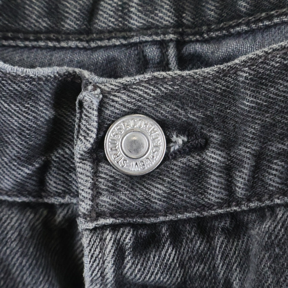 Levi's(リーバイス) 90s 501 後染め ブラックデニムパンツ USA製 1998年製 ボタン裏653 ブラック