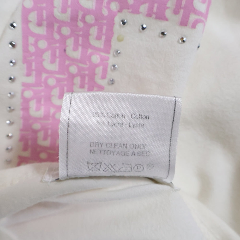 Christian Dior(クリスチャンディオール) 00s Archive Number Print L/S Tee ガリアーノ期 ナンバープリント 長袖Tシャツ カットソー ホワイト レディース