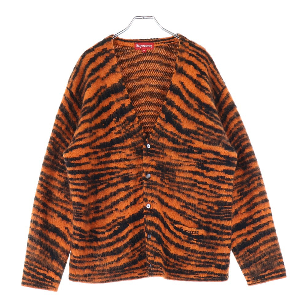 SUPREME(シュプリーム) 20AW Brushed Mohair Cardigan Tiger Stripe モヘア カーディガン タイガーストライプ オレンジ