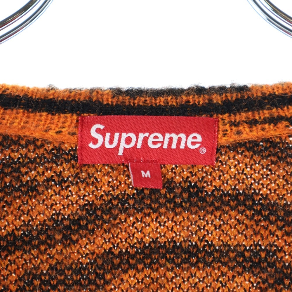 SUPREME(シュプリーム) 20AW Brushed Mohair Cardigan Tiger Stripe モヘア カーディガン タイガーストライプ オレンジ