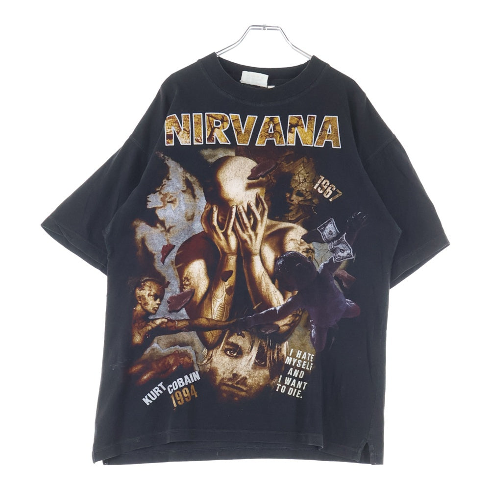 VINTAGE(ヴィンテージ) 90s NIRVANA BOOTLEG ニルヴァーナ ブートレグ Tシャツ 半袖カットソー ブラック