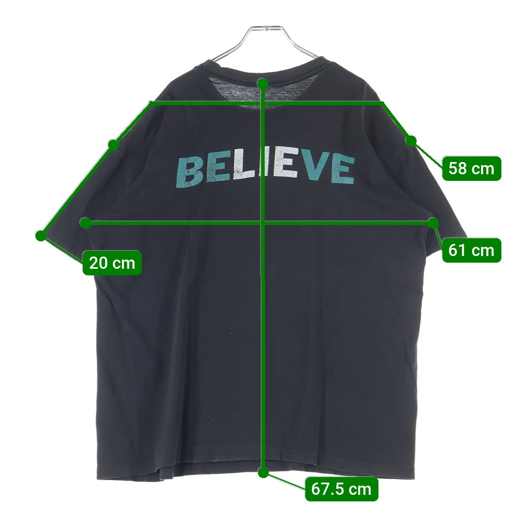 VINTAGE(ヴィンテージ) 90S MARILYN MANSON BELIEVE マリリンマンソン ビリーブ 両面プリント 半袖Tシャツ カットソー ブラック
