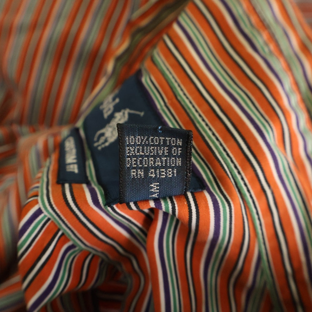 LAUREN RALPH LAUREN(ローレンラルフローレン) BD STRIPE SHIRT ボタンダウン マルチストライプ ポニーロゴ 長袖シャツ マルチカラー