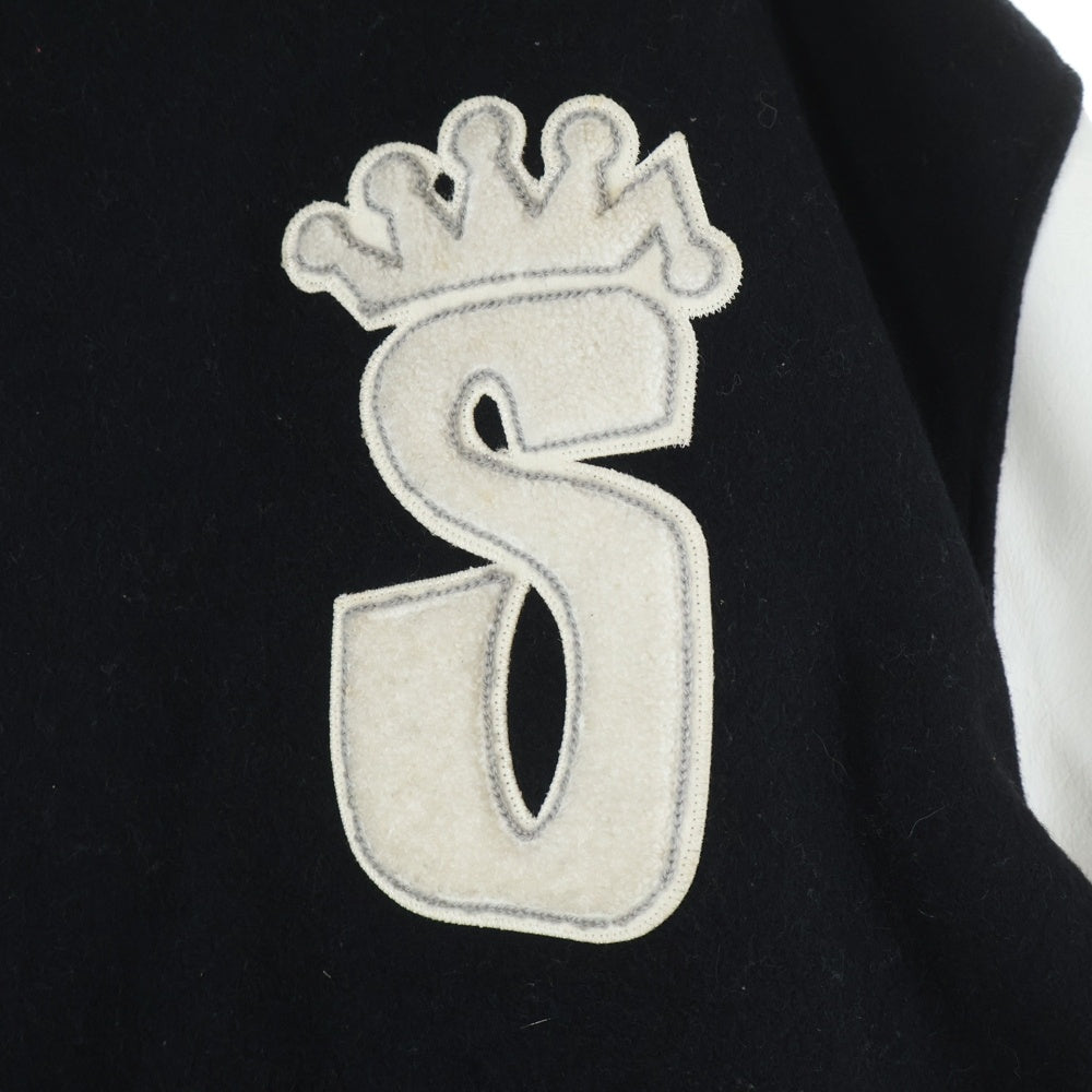 STUSSY(ステューシー) 25th ANNIVERSARY 25周年 ヴァーシティ ジャケット ブラック/ホワイト