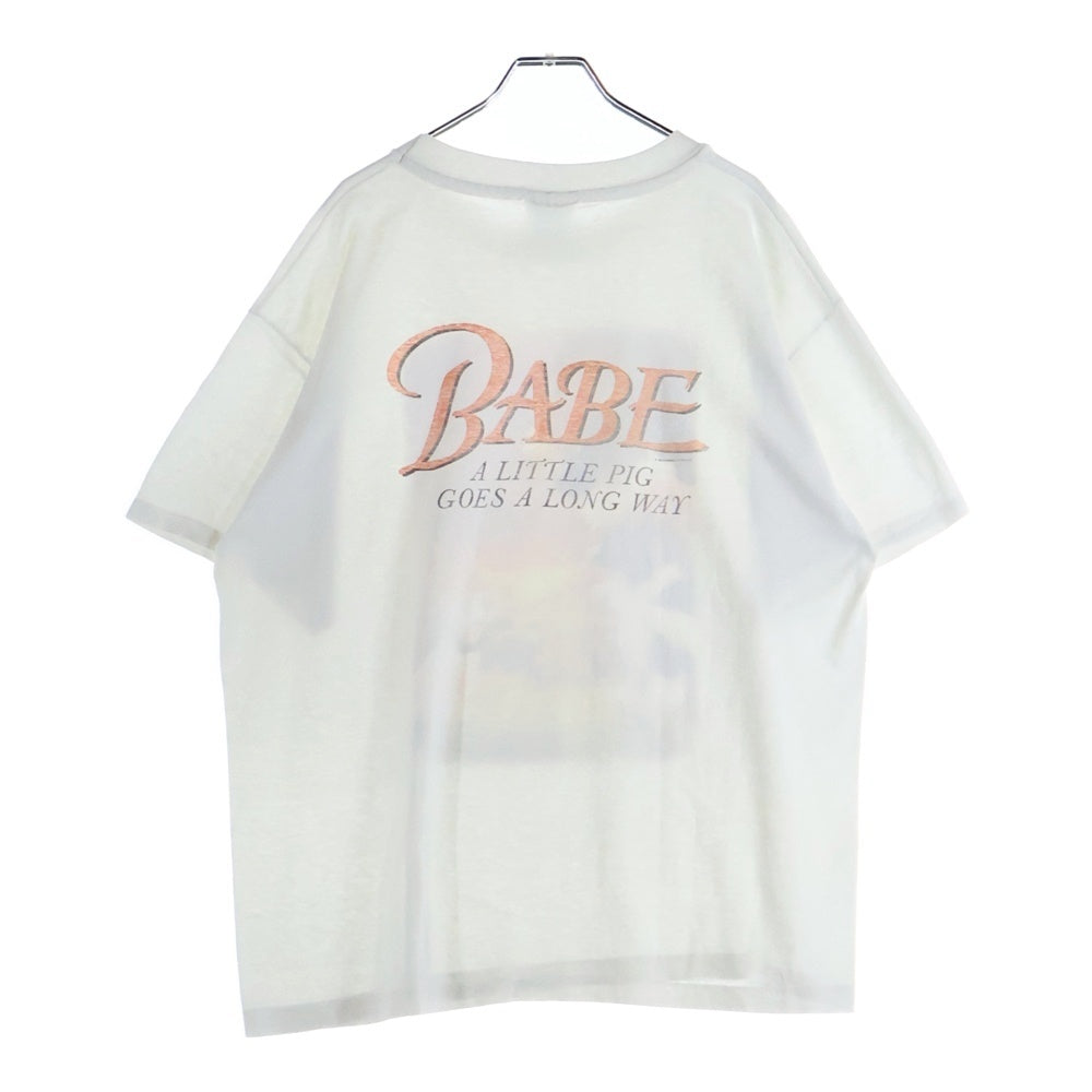 VINTAGE(ヴィンテージ) 90s BABE MOVIE TEE ベイブ ムービー Tシャツ 半袖カットソー ホワイト