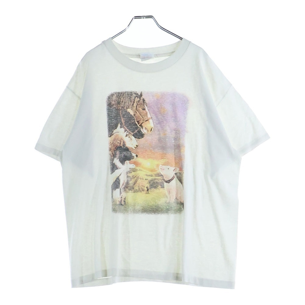 VINTAGE(ヴィンテージ) 90s BABE MOVIE TEE ベイブ ムービー Tシャツ 半袖カットソー ホワイト