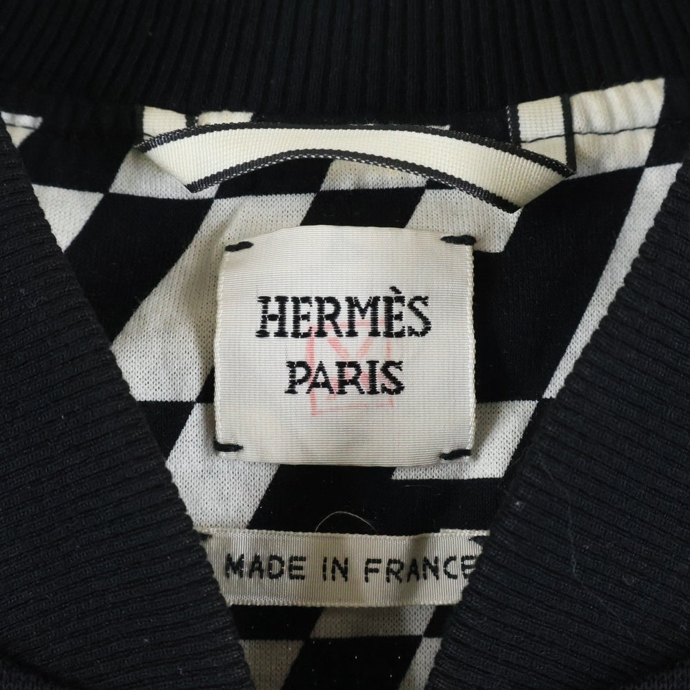 HERMES(エルメス) KINIT ZIP BLOUSON ニット ジップ ブルゾン ブラック レディース