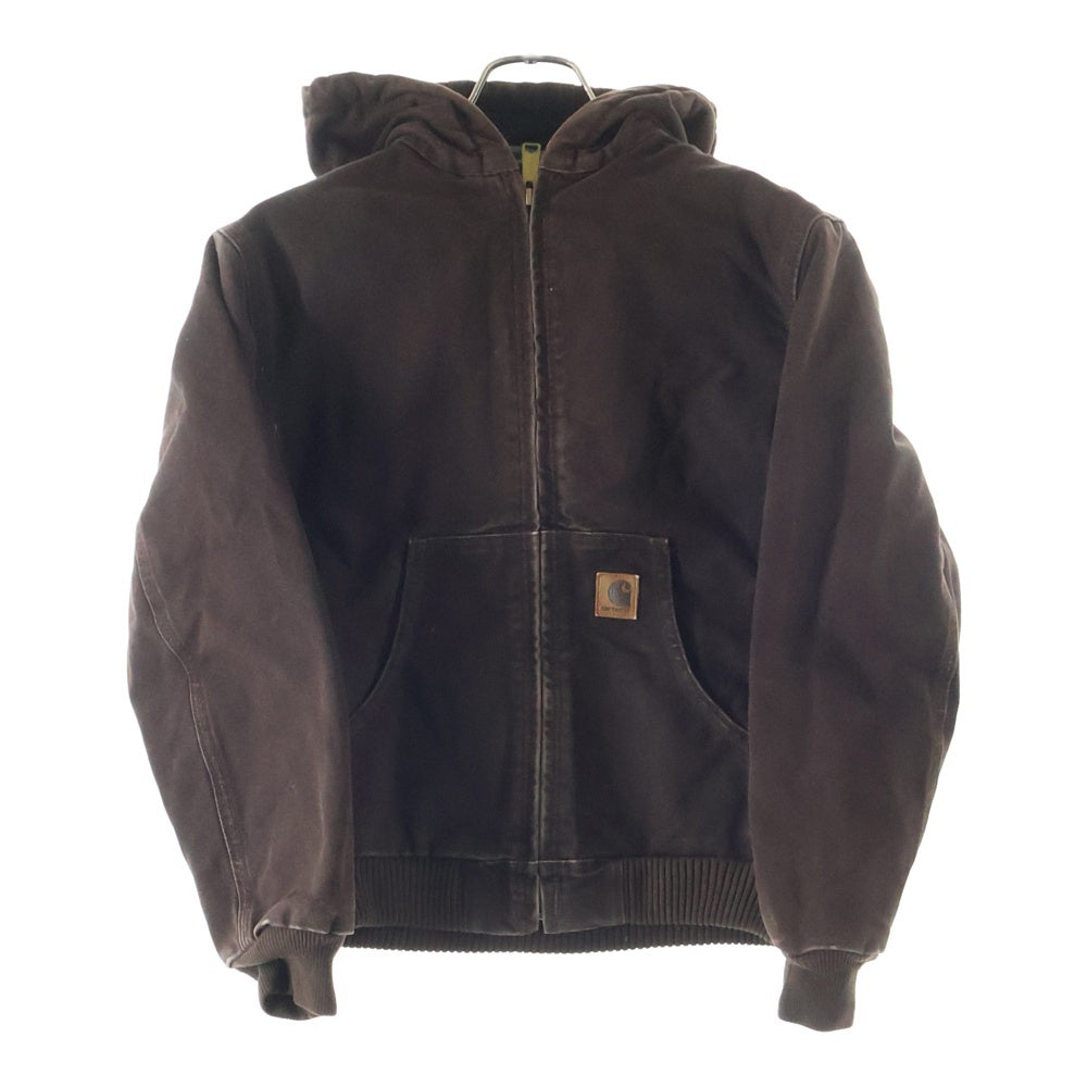 【carhartt 】アクティブジャケット ブラウン　コットン 古着6TAS2 Carhartt フード付きジャケット ブラウン アクティブジャケット