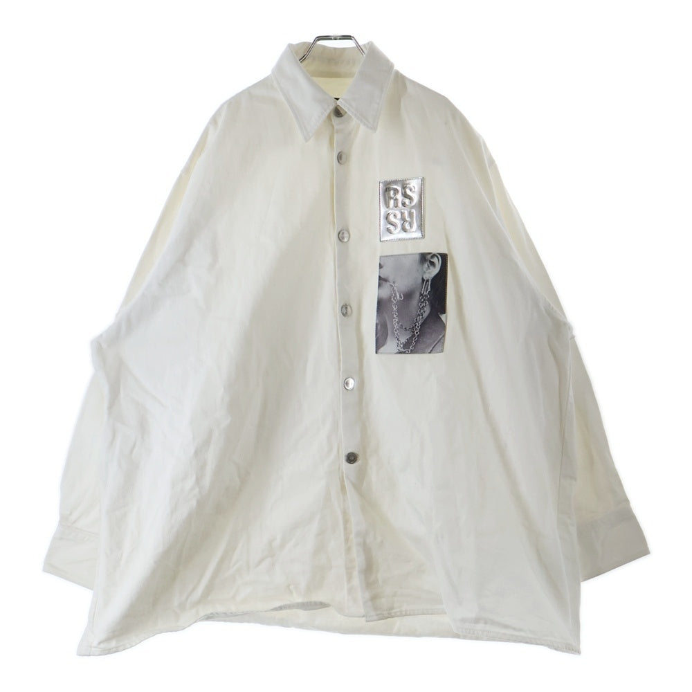 RAF SIMONS(ラフシモンズ) 19SS Two Patches Big fit shirt 191ー248 パッチ ビック オーバー シャツ ホワイト