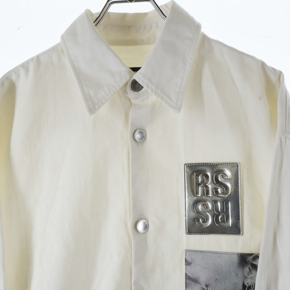 RAF SIMONS(ラフシモンズ) 19SS Two Patches Big fit shirt 191ー248 パッチ ビック オーバー シャツ ホワイト