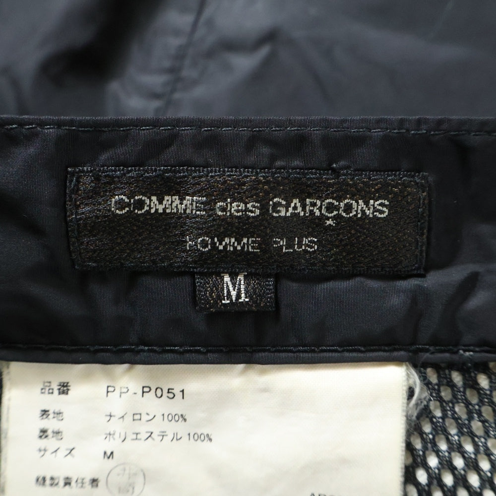 COMME des GARCONS HOMME PLUS(コムデギャルソンオムプリュス) 05AW NYLON PANTS PP-P051 ナイロン ストレート パンツ ブラック