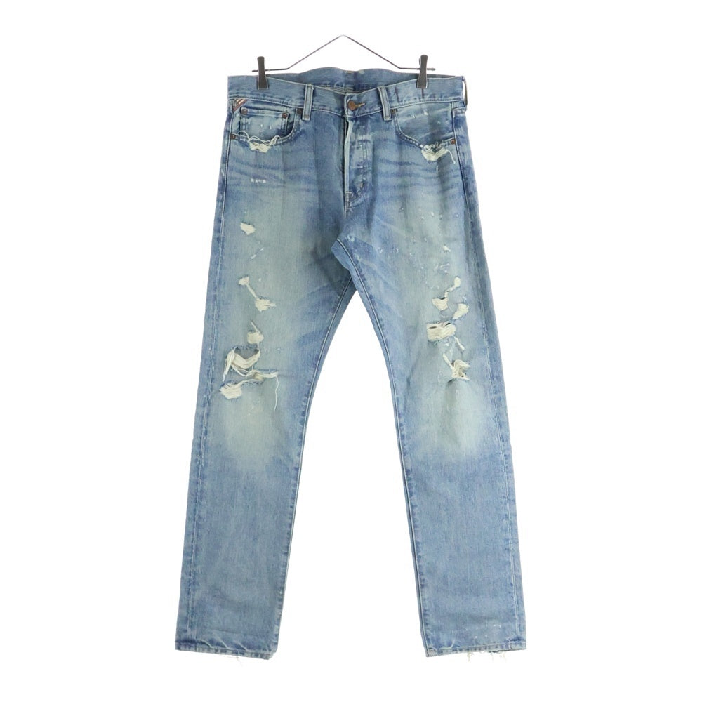 DENIM & SUPPLY RALPH LAUREN(デニム アンド サプライ ラルフローレン) ダメージ加工 デニム パンツ インディゴ 788530076003