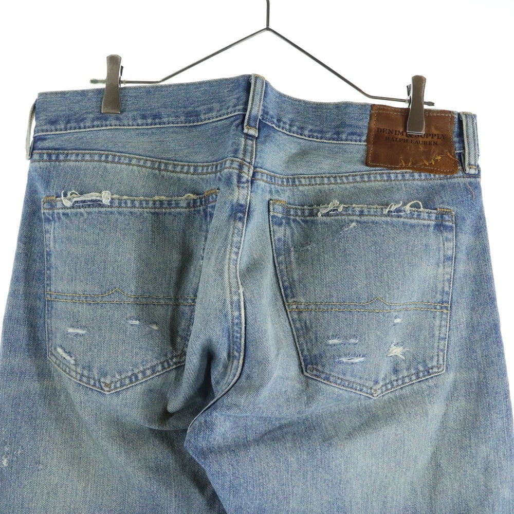 DENIM & SUPPLY RALPH LAUREN(デニム アンド サプライ ラルフローレン) ダメージ加工 デニム パンツ インディゴ 788530076003