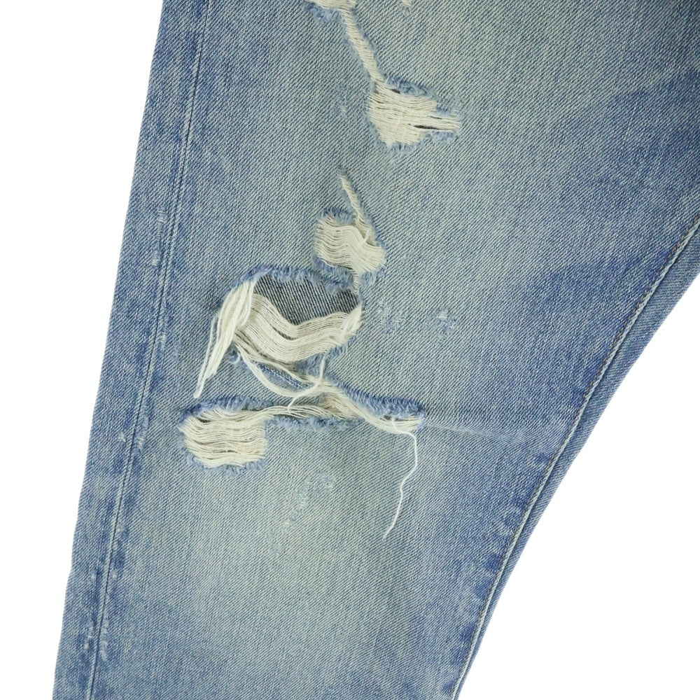 DENIM & SUPPLY RALPH LAUREN(デニム アンド サプライ ラルフローレン) ダメージ加工 デニム パンツ インディゴ 788530076003