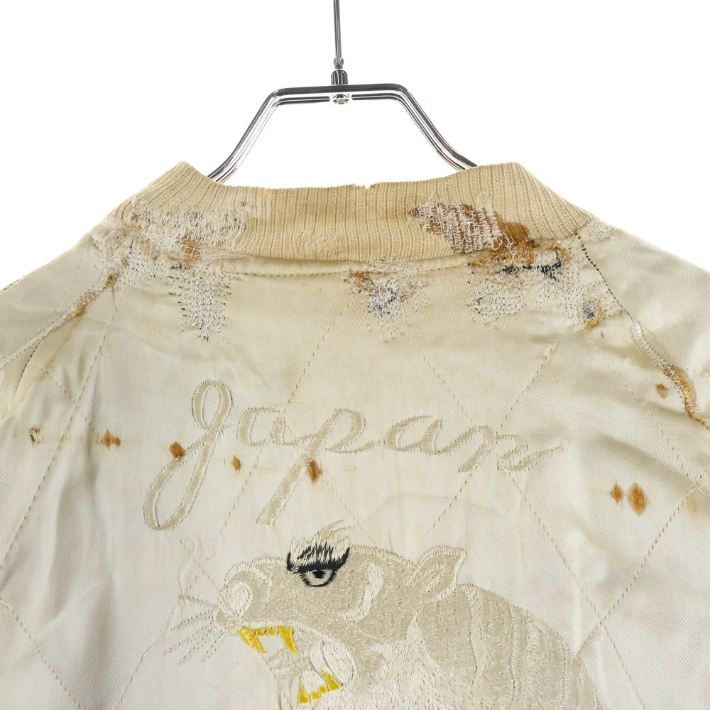 VINTAGE(ヴィンテージ) 50s VINTAGE Souvenir Jacket TTS ZIP 別珍 リバーシブルジャケット スカジャン ブラック/ベージュ