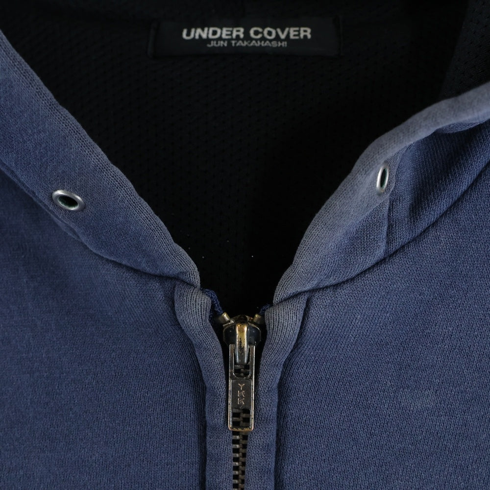 UNDERCOVER(アンダーカバー) 96AW 初期 WIRE THERMAL LOGO ZIP HOODIE UC-6WーJKー16 ワイヤー期 ジップ フーディー パーカー ネイビー