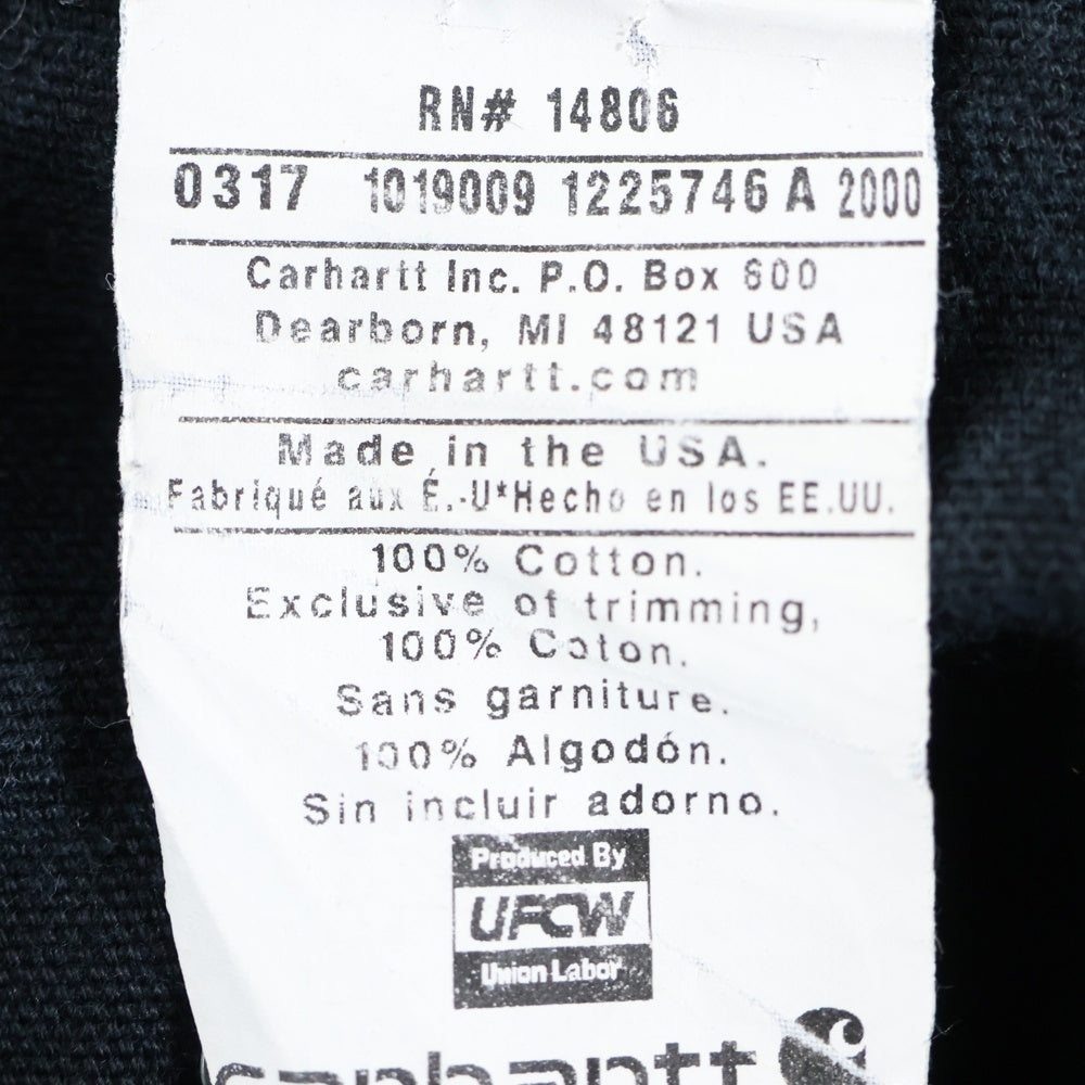 CARHARTT(カーハート) DOUBLE KNEE LOOSE ORIGINAL FIT ダブルニー ペインターパンツ ブラック MADE IN USA