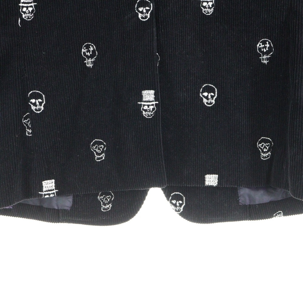 Needles(ニードルス) ×NUNMER (N)INE Scull Embroidery Corduroy Jacket ナンバーナイン スカル刺繍 コーデュロイジャケット テーラードジャケット ブラック