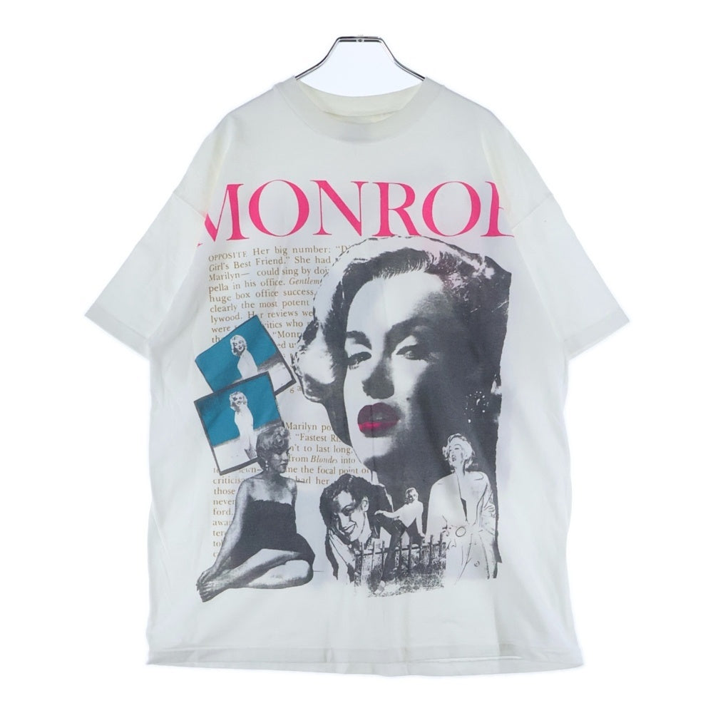 VINTAGE(ヴィンテージ) 90s MARILYN MONROE マリリンモンロー両面プリント 半袖Tシャツ カットソー ホワイト