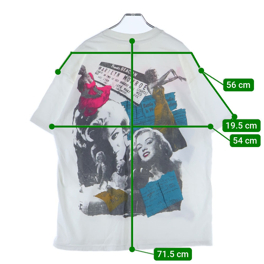 VINTAGE(ヴィンテージ) 90s MARILYN MONROE マリリンモンロー両面プリント 半袖Tシャツ カットソー ホワイト