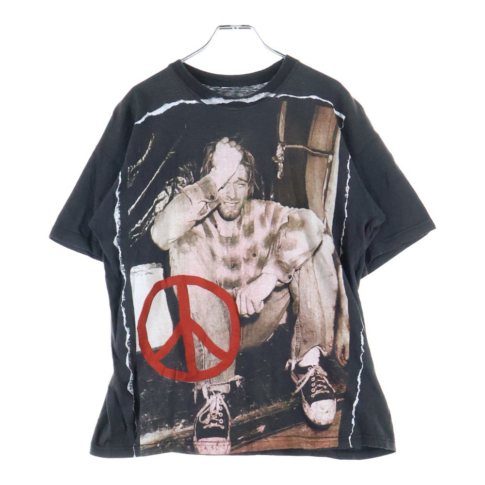 VINTAGE(ヴィンテージ) 90s NIRVANA KURT COBAIN GRUNGE IS DEAD BOOTLEG ニルヴァーナ カートコバーン Tシャツ 半袖カットソー ブラック