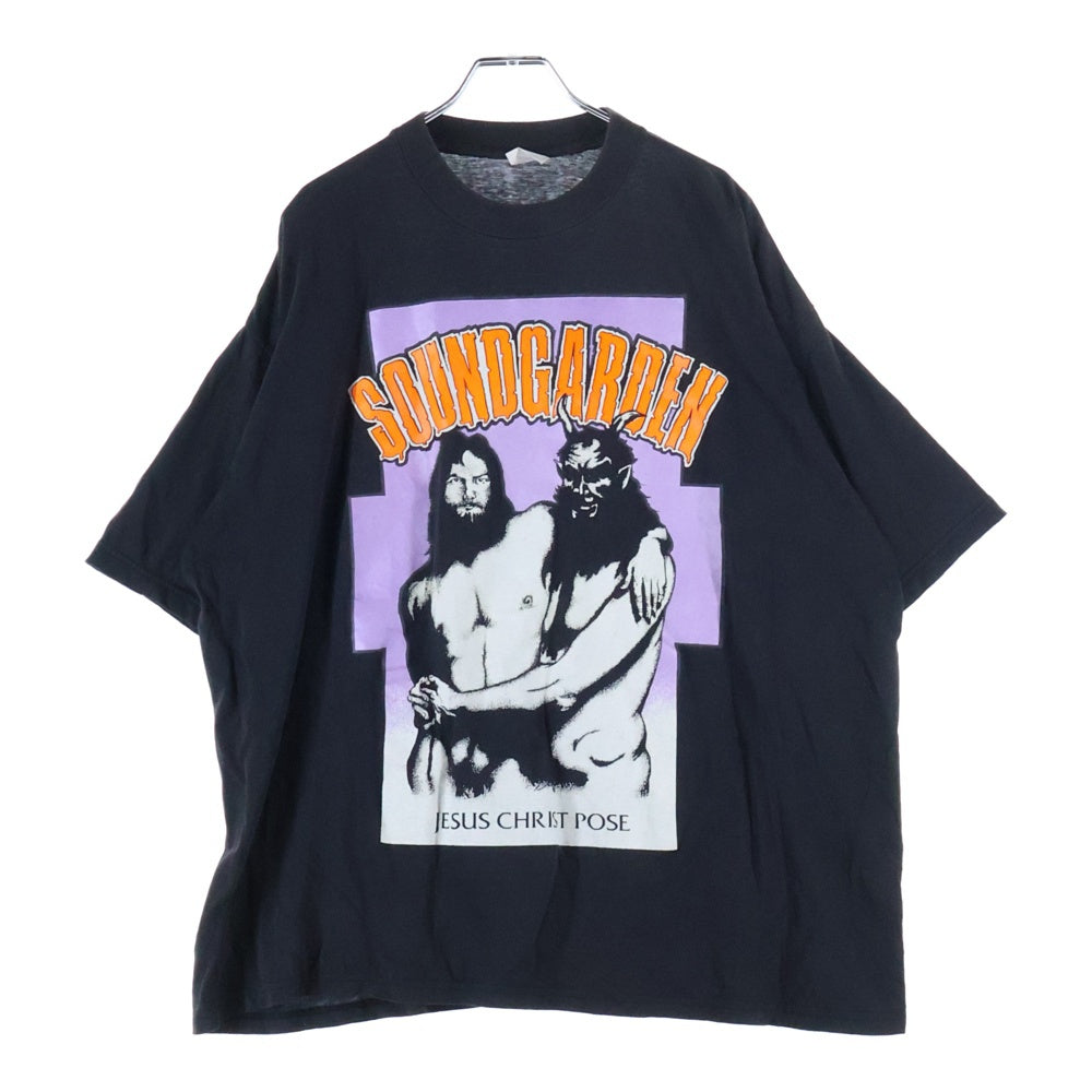 VINTAGE(ヴィンテージ) 90s SOUNDGARDEN jesus christ pose EURO サウンドガーデン ユーロ ブートレグ 半袖Tシャツ カットソー ブラック