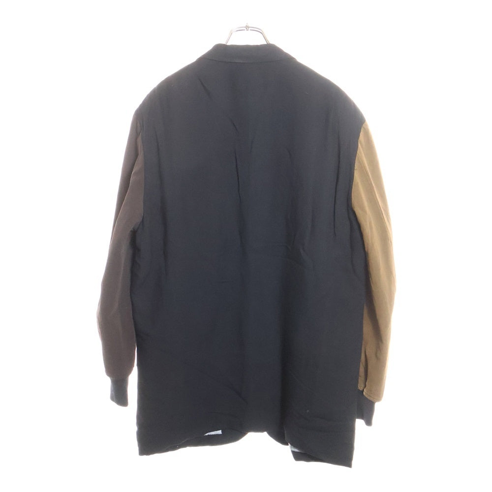 COMME des GARCONS HOMME PLUS(コムデギャルソンオムプリュス) 92AW ボロルック期 裏地キルティング 袖切り替えテーラードジャケット リバーシブル ブラック