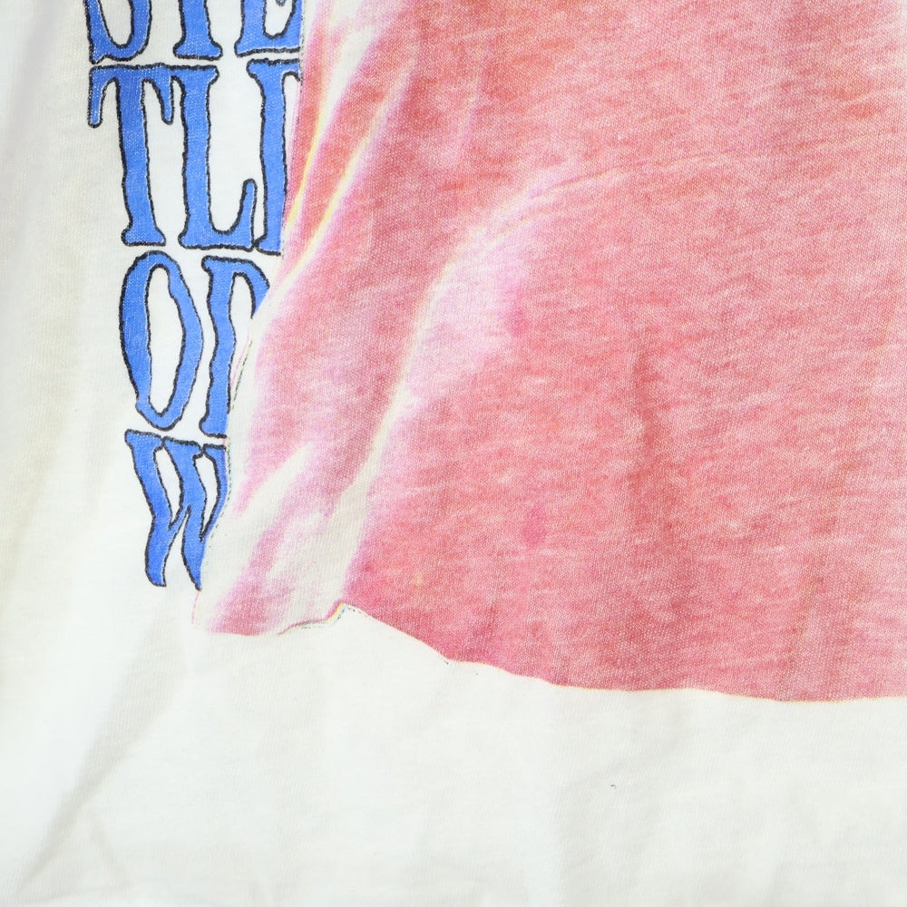VINTAGE(ヴィンテージ) 80s ROD STEWART LOST IN AMERICA ロッド・スチュワート ロスト・イン・アメリカ ツアー Tシャツ 半袖カットソー ホワイト