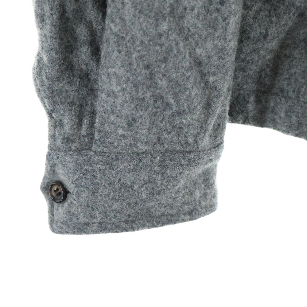 COMME des GARCONS HOMME PLUS(コムデギャルソンオムプリュス) 95AW SLEEP期 スリープ期 ウール縮絨 ジップブルゾン フリル加工 グレー