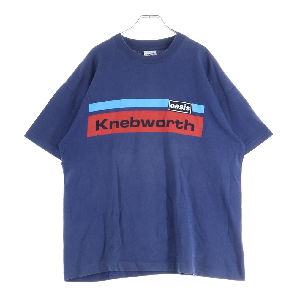 VINTAGE(ヴィンテージ) 90s OASIS Knebworth オアシス 両面プリント Tシャツ 半袖カットソー ネイビー
