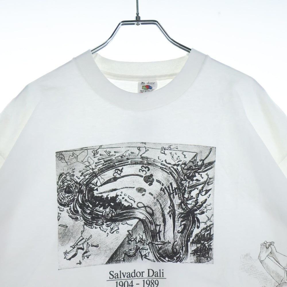 VINTAGE(ヴィンテージ) 90s Salvador Dali サルバドールダリ マルチiプリント 両面プリント 半袖Tシャツ カットソー ホワイト