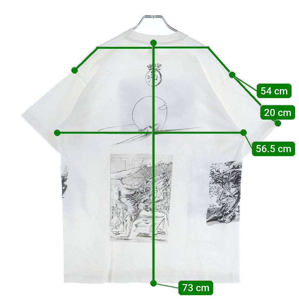 VINTAGE(ヴィンテージ) 90s Salvador Dali サルバドールダリ マルチiプリント 両面プリント 半袖Tシャツ カットソー ホワイト