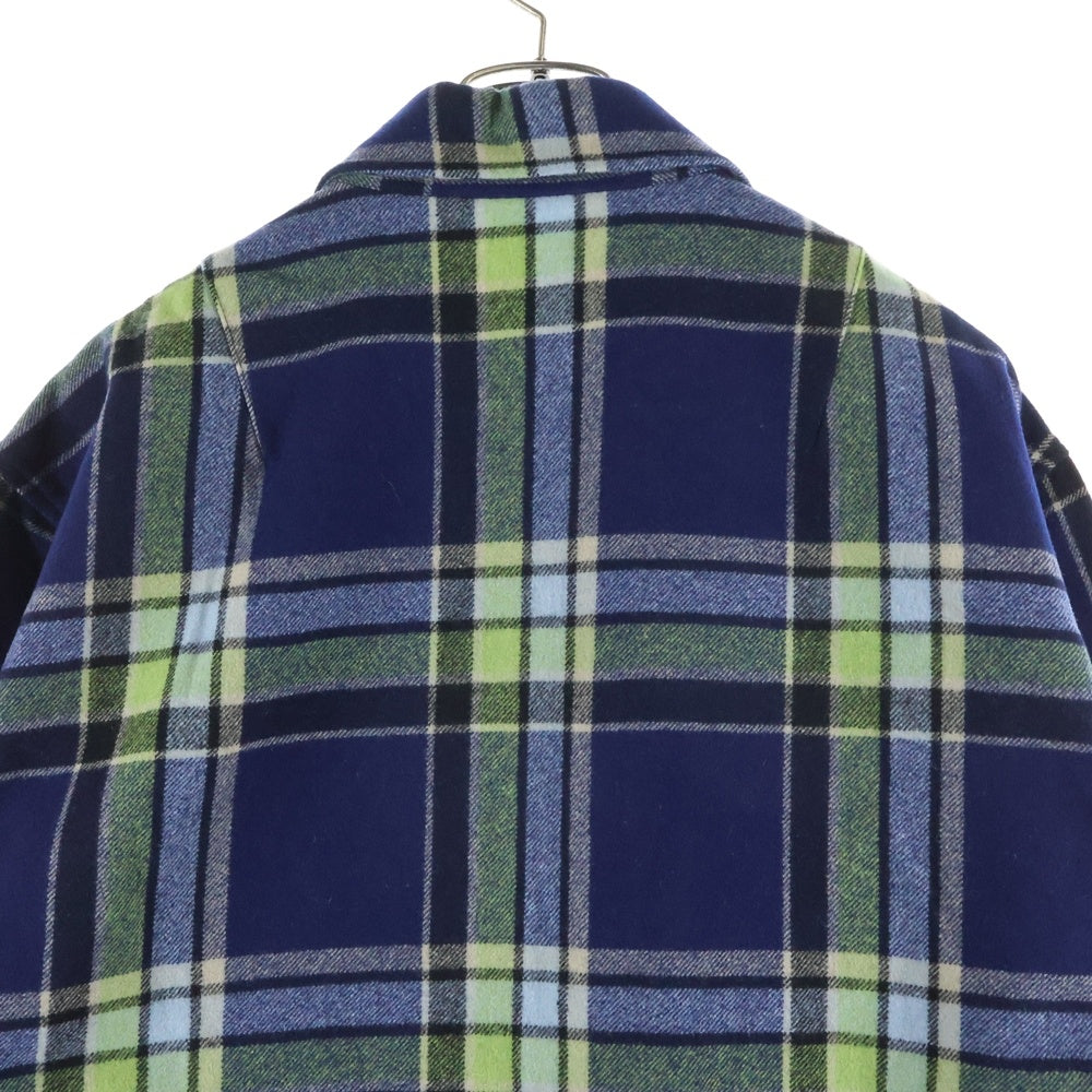 COMME des GARCONS HOMME PLUS(コムデギャルソンオムプリュス) 80s ウールフランネルブルゾン ジップアップジャケット グリーン×ネイビー