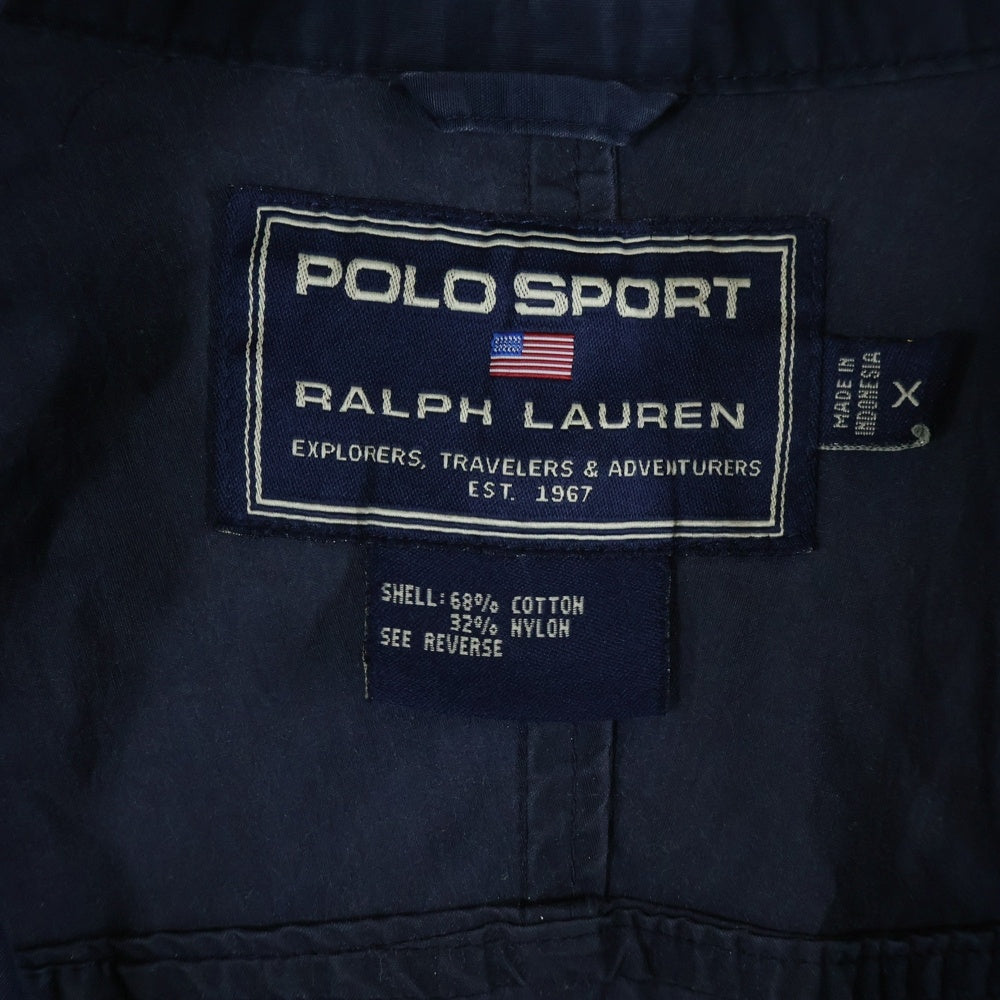 POLO SPORT RALPH LAUREN(ポロスポーツラルフローレン) 90s VINTAGE ZIP UP ヴィンテージ ジップアップ ナイロン ジャケット ネイビー