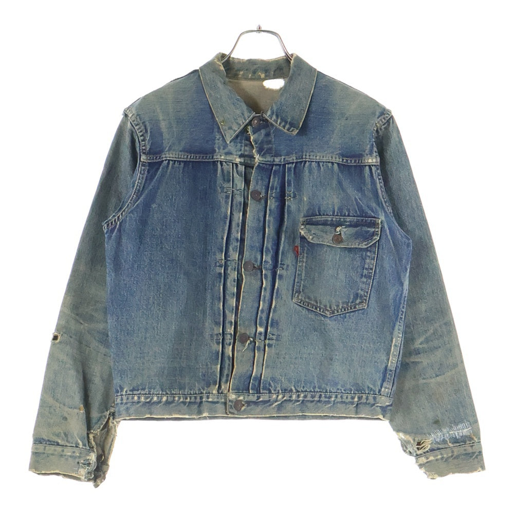 Levi's(リーバイス) 50s VINTAGE 506XX 1st スライドバックル 片面赤タブ ボタン裏刻印無し インディゴ