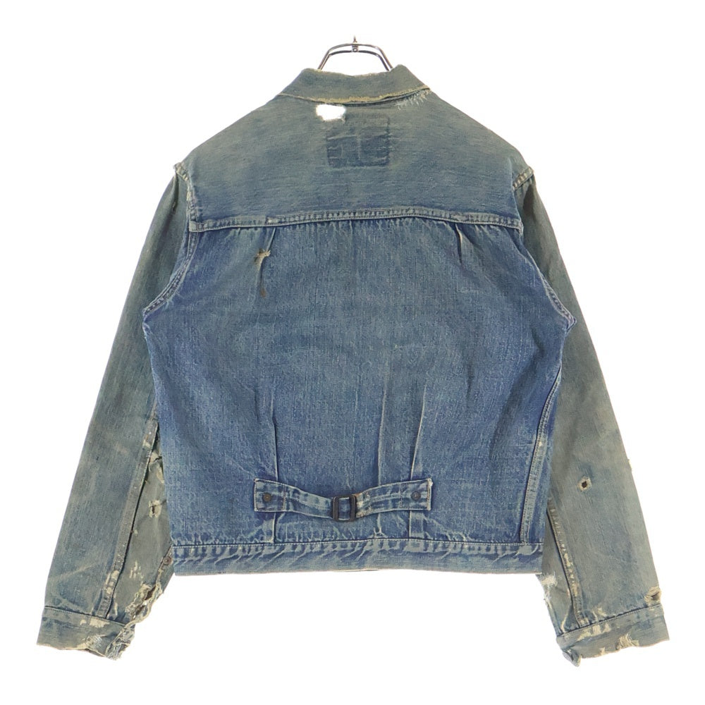 Levi's(リーバイス) 50s VINTAGE 506XX 1st スライドバックル 片面赤タブ ボタン裏刻印無し インディゴ