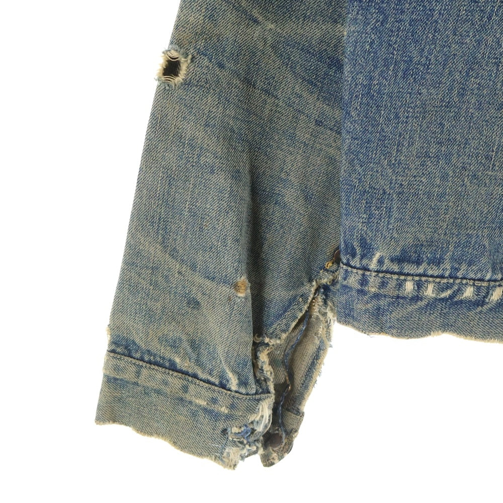 Levi's(リーバイス) 50s VINTAGE 506XX 1st スライドバックル 片面赤タブ ボタン裏刻印無し インディゴ